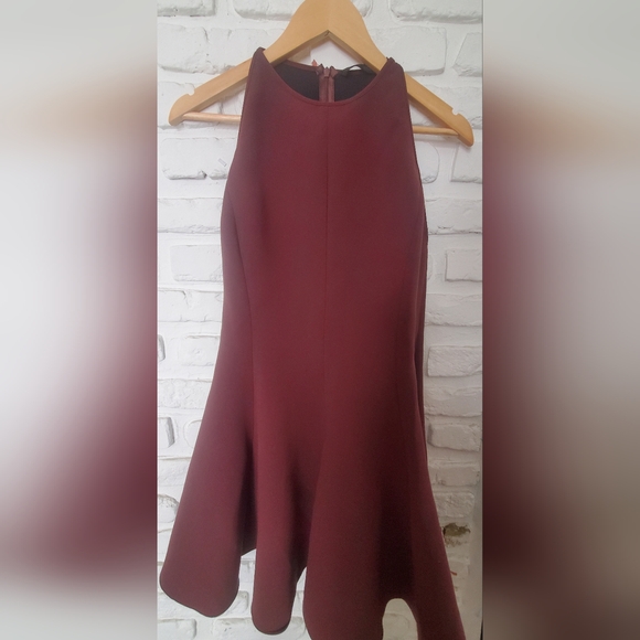 NWT Short Halter neck dress with open shoulder. Godet hem. Zara . Runs small. - Picture 5 of 6